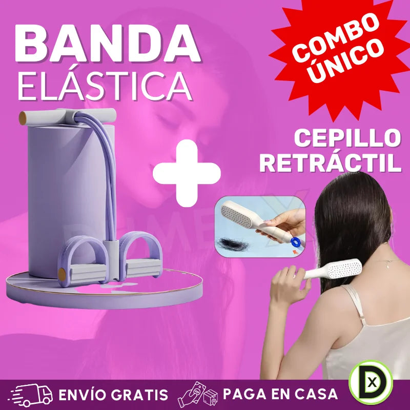 Combo Banda Elástica y Cepillo Retráctil