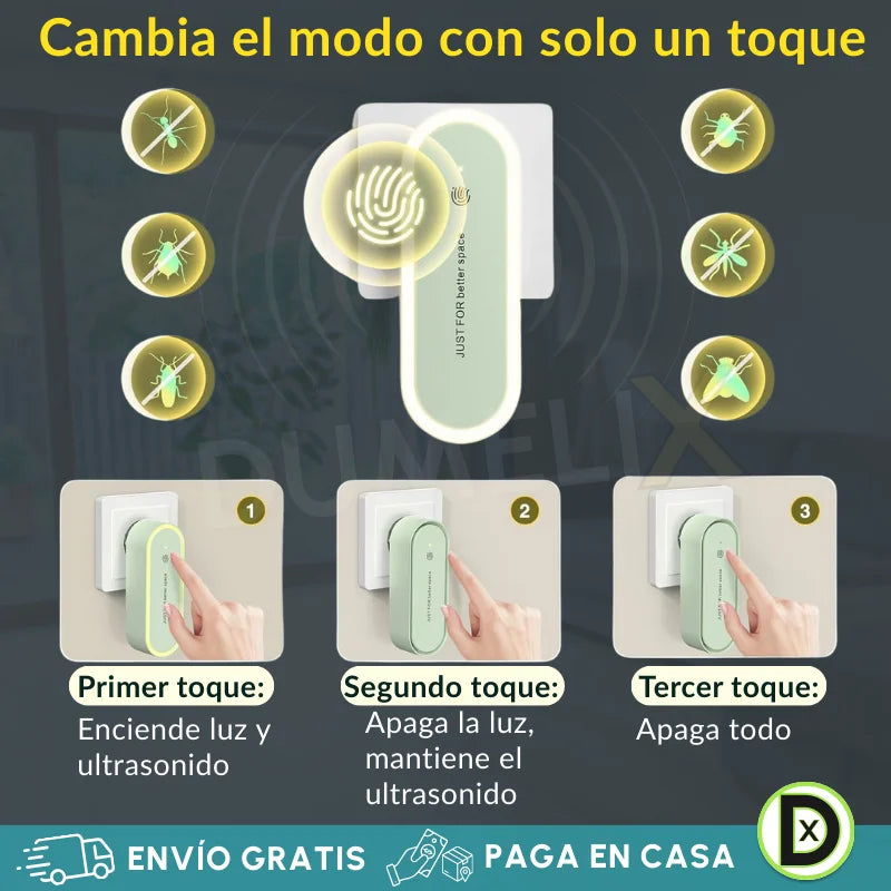 EcoSonic™ Repelente Ultrasónico 2x1